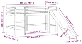 ΚΡΕΒΑΤΙ ΚΟΥΚΕΤΑ ΜΕ ΤΣΟΥΛΗΘΡΑ ΜΑΥΡΟ 90X190ΕΚ. ΜΑΣΙΦ ΞΥΛΟ ΠΕΥΚΟΥ 835912