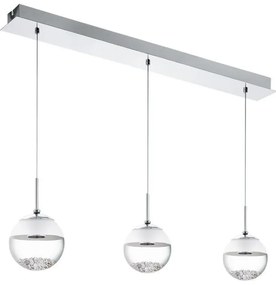 Φωτιστικό κρεμαστό ράγα LED MONTEFIO 1 γυαλί με κρύσταλλα Eglo-93784-Διάφανο 93784