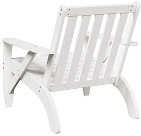 vidaXL Καρέκλα κήπου Adirondack Λευκό 75x77x77 cm Στερεό ξύλο πεύκο