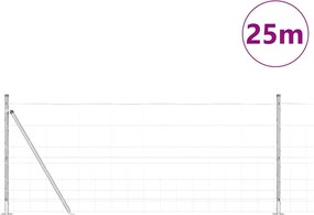 vidaXL Στύλος Περιφράξεων Γαλβανισμένο 25 x 1 m Ατσάλι