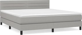 vidaXL Κρεβάτι Boxspring με Στρώμα Αν. Πράσινο 160x200εκ Υφασμάτινο