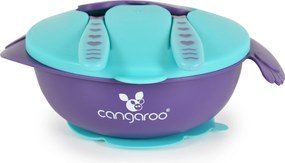 Feeding bowl with fork and spoon Jelly blue F1730