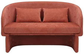 Καναπές διθέσιος Playmob ύφασμα σε κεραμιδί απόχρωση 65x128x79εκ 128x65x79 εκ.