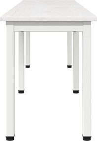 vidaXL παγκάκι Λευκό 160 x 35 x 45 cm Στερεά ξυλεία πεύκου