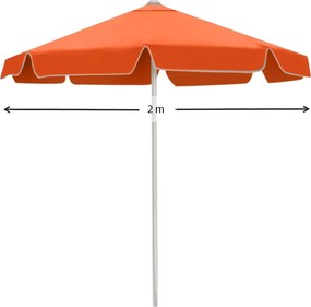 Ομπρέλα μεταλλική επαγγελματική σε πορτοκαλί χρώμα Ø2m