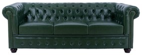 ΚΑΝΑΠΕΣ 3ΘΕΣΙΟΣ T.CHESTERFIELD  ΤΕΧΝΟΔΕΡΜΑ ΚΥΠΑΡΙΣΣΙ 208x90x73 εκ.