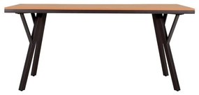 Τραπέζι FL6514 Fylliana Μεταλλικό Polywood Καφέ 160x91x72 εκ. 160x91x72 εκ.