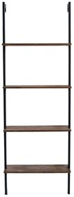 Βιβλιοθήκη Bliss 197-000037 69x21x185cm Walnut-Black