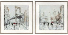 Καμβάς DKD Home Decor πολυστερίνη Καμβάς 60 x 3 x 60 cm 63 x 3 x 63 cm