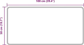 vidaXL Χαλί Runner MARSA Γκρι 50 x 100 cm Πολυέστερ και PVC