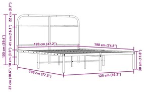 ΠΛΑΙΣΙΟ ΚΡΕΒΑΤΙΟΥ ΧΩΡ. ΣΤΡΩΜΑ ΚΑΦΕ ΔΡΥΣ 120X190 ΕΚ ΕΠ. ΞΥΛΟ 4100304