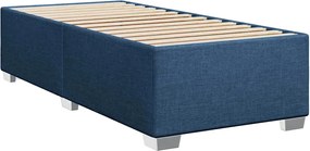 vidaXL Κρεβάτι Boxspring με Στρώμα Μπλε 90x200 εκ.Υφασμάτινο