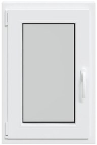 vidaXL Παράθυρο Υπογείου "RISOR" 50x75 εκ. Ανακλινόμενο & Περιστρεφόμενο DIN Αριστερά Λευκό