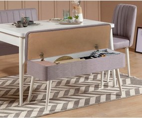 Extendable Dining Table &amp; Chairs Set (5 Pieces) Vina 0701 - 4 - White, Grey White
Grey