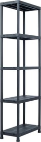 vidaXL Ραφιέρα Μαύρη 125 κ. 60 x 30 x 180 εκ. Πλαστική