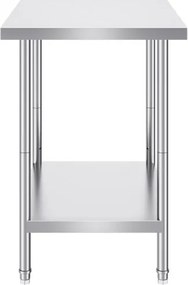 VEVOR Stainless Steel Work Prep Table Commercial Worktable Food Prep 24x30x34in