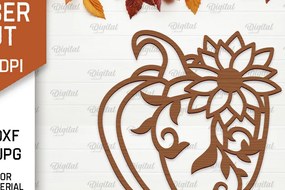 Σετ των 2 Intra απο ξύλο plywood 3mm-4mm πάχος Φθινοπωρινή διακόσμηση τοίχου κολοκύθας με λέιζερ Δίασταση 15x15 cm INTRAFABR-102188991