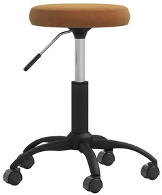 vidaXL Καρέκλα τραπεζαρίας καφέ βελούδο