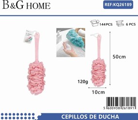Σφουγγάρια μπάνιου δίχτυ σε σετ 6Χ - Pink - 26189