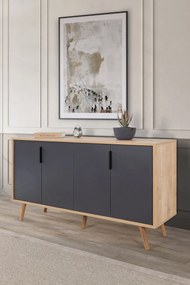 Κονσόλα Sapphire Δρυς / Ανθρακί PRIVI 150x44x18