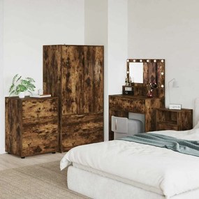 vidaXL Ντουλάπι αποθήκευσης Καπνιστό Δρύς 60 x 48 x 81 εκ