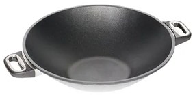 AMT 651403 Τηγάνι Wok pan από Αλουμίνιο με Αντικολλητική Επίστρωση Επαγωγικό 36x9cm, 4,3L