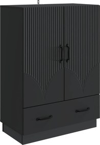 vidaXL Πλαϊνό γραφείο Μαύρο 66 x 34,5 x 92 εκ. Επεξεργασμένο Ξύλο
