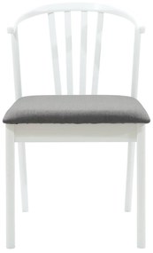 vidaXL Καρέκλα τραπεζαρίας 2 pcs Λευκό και Γκρι Καθαρό Καουτσούκ