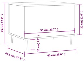 ΤΡΑΠΕΖΑΚΙ ΣΑΛΟΝΙΟΥ ΚΑΦΕ ΔΡΥΣ 60X44,5X45 ΕΚ. ΕΠΕΞΕΡΓΑΣΜΕΝΟ ΞΥΛΟ 830947