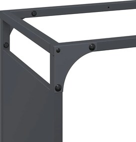 vidaXL Ράφι Καυσόξυλων Ανθρακί 44x28x65 εκ. Χάλυβας ψυχρής έλασης