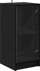 vidaXL Πλαϊνό γραφείο Μαύρη δρυς 35 x 37 x 76 εκ Επεξεργασμένο ξύλο