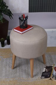 Stewehome Πολυλειτουργικό πουφ κάθισμα με στρογγυλό σχήμα και ρετρό στυλ 32x40x2 cm