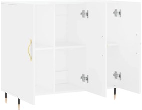 vidaXL Μπουφές Λευκός 90 x 34 x 80 εκ. από Επεξεργασμένο Ξύλο