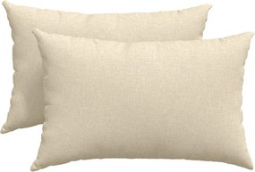 vidaXL Μαξιλάρι Καναπέ 2 pcs Κρεμ 60 x 40 cm ύφασμα