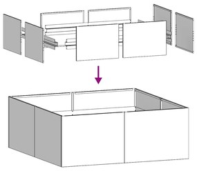 ΖΑΡΝΤΙΝΙΕΡΑ ΛΕΥΚΗ 80X80X30 ΕΚ. ΑΠΟ ΧΑΛΥΒΑ 860802