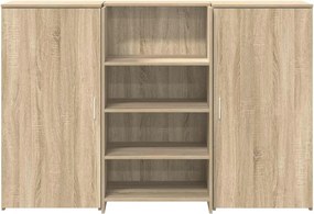 vidaXL Γραφείο υποδοχής Sonoma Δρυς 155x50x103,5εκ. Επεξεργασμένο Ξύλο