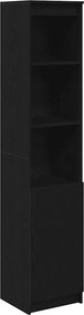 vidaXL Ντουλάπι Μαύρη δρυς 37,5x35x180 εκ. από Επεξεργασμένο Ξύλο