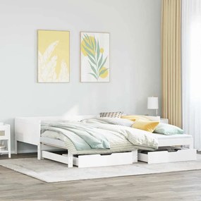 vidaXL Καναπές Κρεβάτι Συρόμενος Χωρίς Στρώμα 80x200 εκ. &amp; Συρτάρια
