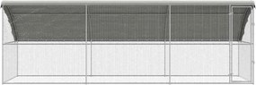 vidaXL Κλουβί για κότες 3 τεμ. Ασημί 600 x 200 x 200 εκ.