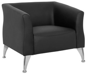 Πολυθρόνα KIANA C3122.11 με PU Μαύρο 80x75x71 εκ. 80x75x71 εκ.