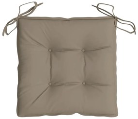 vidaXL Μαξιλάρια Καρέκλας Κήπου 6 τεμ. Taupe 40x40x7 εκ. Υφασμάτινα