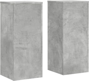 vidaXL Βάση φυτών 2 τεμ. Γκρι Σκυροδέματος 30 x 30 x 70 εκ.