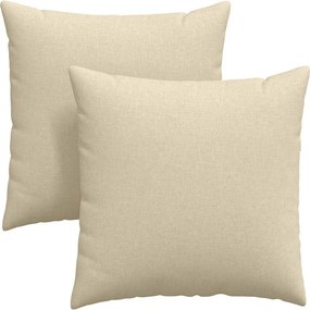vidaXL Μαξιλάρι Καναπέ 2 pcs Κρεμ 80 x 80 cm ύφασμα