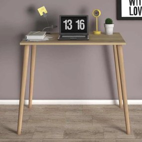 Τραπέζι Fiona Megapap από μελαμίνη χρώμα oak 90x55x75εκ.