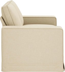 vidaXL Καναπές 120cm Κρεμ Μέταλλο