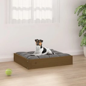 820849 vidaXL Κρεβάτι Σκύλου Μελί 51,5 x 44 x 9 εκ. από Μασίφ Ξύλο Πεύκου Καφέ, 1 Τεμάχιο