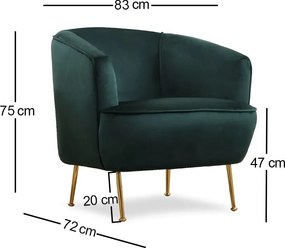 Wing Chair Piccoli Armchair Green