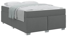 vidaXL Σκελετός Κρεβατιού Άλλο Σκούρο γκρι 140 x 200 cm ύφασμα