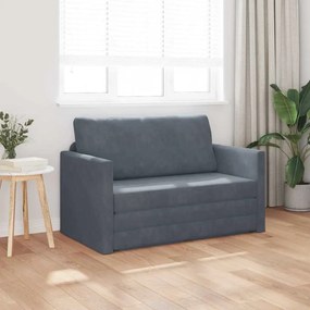 vidaXL Κρεβάτι καναπές Σκούρο Γκρι 124 x 204 x 61 εκ Βελούδο