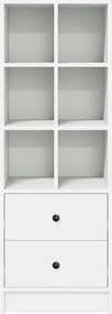 vidaXL Highboard με συρτάρι Λευκό 45,5 x 34 x 127 εκ